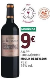 A.O.P HAUT-MÉDOC MOULIN DE REYSSON 75 cl