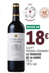 A.O.P PESSAC-LÉOGNAN LA TERRASSE DE LA GARDE
