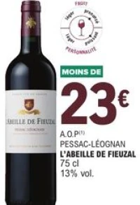 A.O.P Pessac-Léognan L'Abeille de Fieuzal