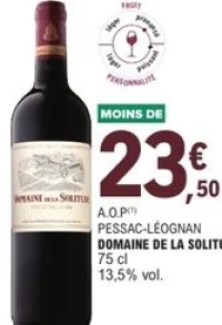 A.O.P Pessac-Léognan Domaine de la Solitude