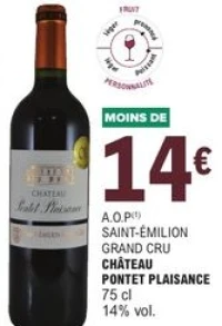 A.O.P Saint-Émilion Grand Cru Château Pontet Plaisance