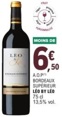 A.O.P Bordeaux Supérieur Léo by Léo