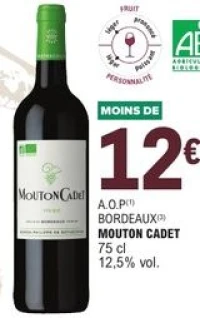 A.O.P Bordeaux Mouton Cadet Bio