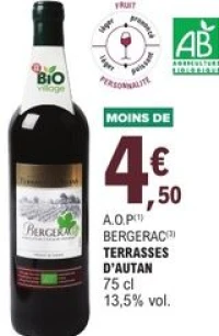 A.O.P Bergerac Terrasses d'Autan Bio Village