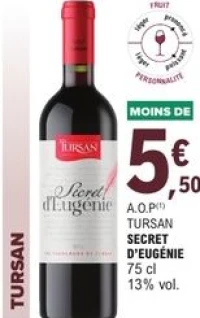 A.O.P TURSAN SECRET D'EUGÉNIE 75 cl