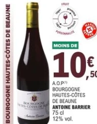 A.O.P Bourgogne Hautes-Côtes de Beaune Antoine Barrier