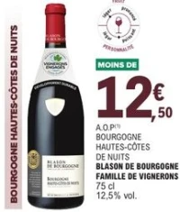 A.O.P Bourgogne Hautes-Côtes de Nuits Blason de Bourgogne Famille de Vignerons