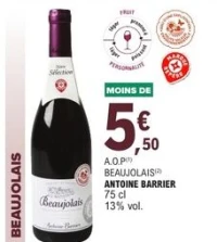 A.O.P BEAUJOLAIS ANTOINE BARRIER