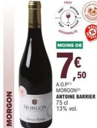 A.O.P Morgon Antoine Barrier