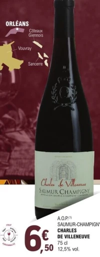 A.O.P. Saumur-Champigny Charles de Villeneuve 75 cl