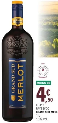 I.G.P Pays d'Oc Grand Sud Merlot