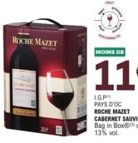 I.G.P PAYS D'OC ROCHE MAZET CABERNET SAUVIGNON Bag in Box de 3 L