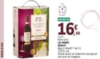 I.G.P Pays d'Oc Les Ormes Merlot Bag in Box de 5 L