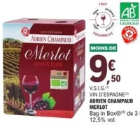 Adrien Champaud Merlot Bag in Box 3 L