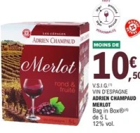 Adrien Champaud Merlot Bag in Box 5 L