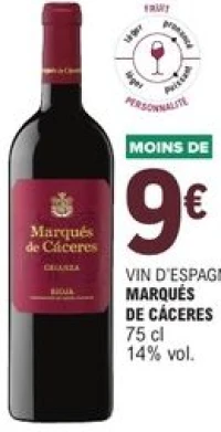 Vin d'Espagne Marqués de Cáceres Crianza