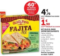 Kit Old El Paso Offre Decouverte Fajitas original ou Burritos ou Fajitas extra doux