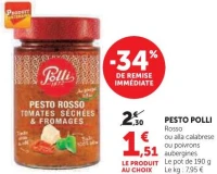 PESTO POLLI Rosso ou alla calabrese ou poivrons aubergines