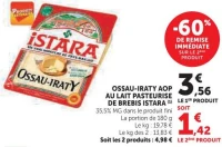 OSSAU-IRATY AOP AU LAIT PASTEURISE DE BREBIS ISTARA