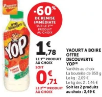 YAOURT A BOIRE OFFRE DECOUVERTE YOP