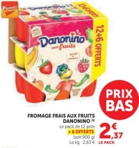 FROMAGE FRAIS AUX FRUITS DANONINO