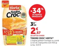Tendre Croc' Herta (L'original jambon fromage ou comté)