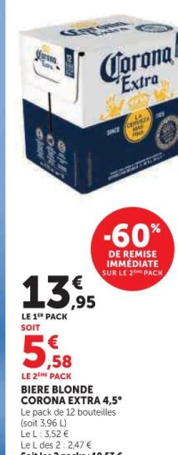 Bière Blonde Corona Extra 4,5°