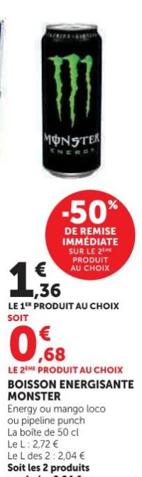 Boisson énergisante Monster Pipeline Punch