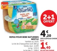 REPAS POUR BEBE NATURNES NESTLE