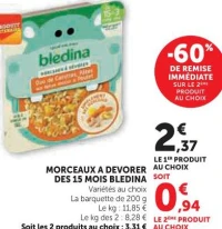 MORCEAUX A DEVORER DES 15 MOIS BLEDINA