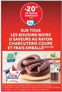 LES BOUDINS NOIRS U SAVEURS