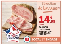 JAMBON CUIT FUMÉ AU FOIN VPF PIERRAT