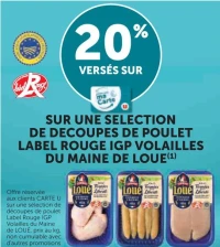 Découpes de poulet Label Rouge IGP Volailles du Maine de Loué
