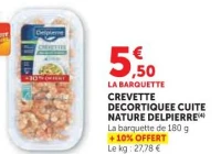 CREVETTE DECORTIQUEE CUITE NATURE DELPIERRE