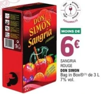 SANGRIA ROUGE DON SIMON Bag in Box de 3 L