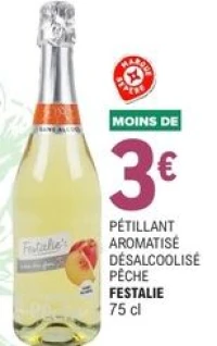 Pétillant aromatisé désalcoolisé Pêche