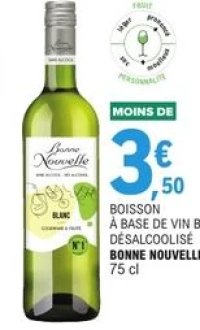 Boisson à base de vin blanc désalcoolisé