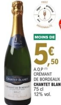 A.O.P Crémant de Bordeaux Brut Chantet Blanet
