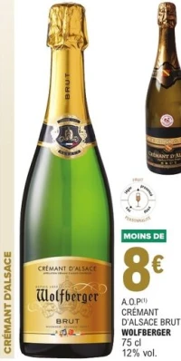 A.O.P Crémant d'Alsace Brut Wolfberger 75 cl