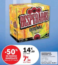 DESPERADOS ORIGINAL 5,9° Le pack de 12 bouteilles