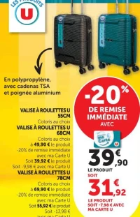 Valise à roulettes U 55cm
