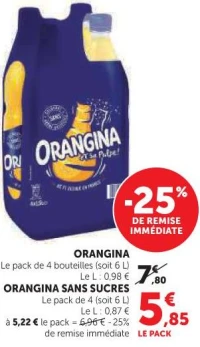 Orangina ou Orangina Sans Sucres