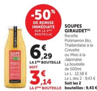 Soupes Giraudet (Potimarron Bio, Thaïlandaise, Miso)