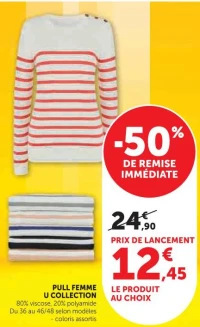 Pull femme U Collection