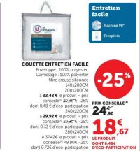 COUETTE ENTRETIEN FACILE