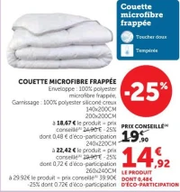 COUETTE MICROFIBRE FRAPPÉE