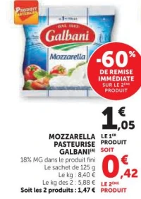 Mozzarella Pasteurisée Galbani