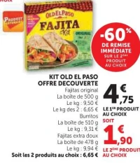 KIT OLD EL PASO Fajita ou Burritos