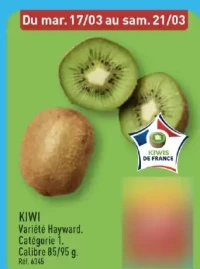KIWI Variété Hayward. Catégorie 1. Calibre 85/95 g.