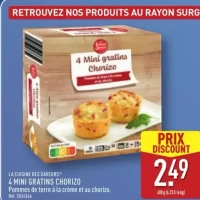 4 MINI GRATINS CHORIZO